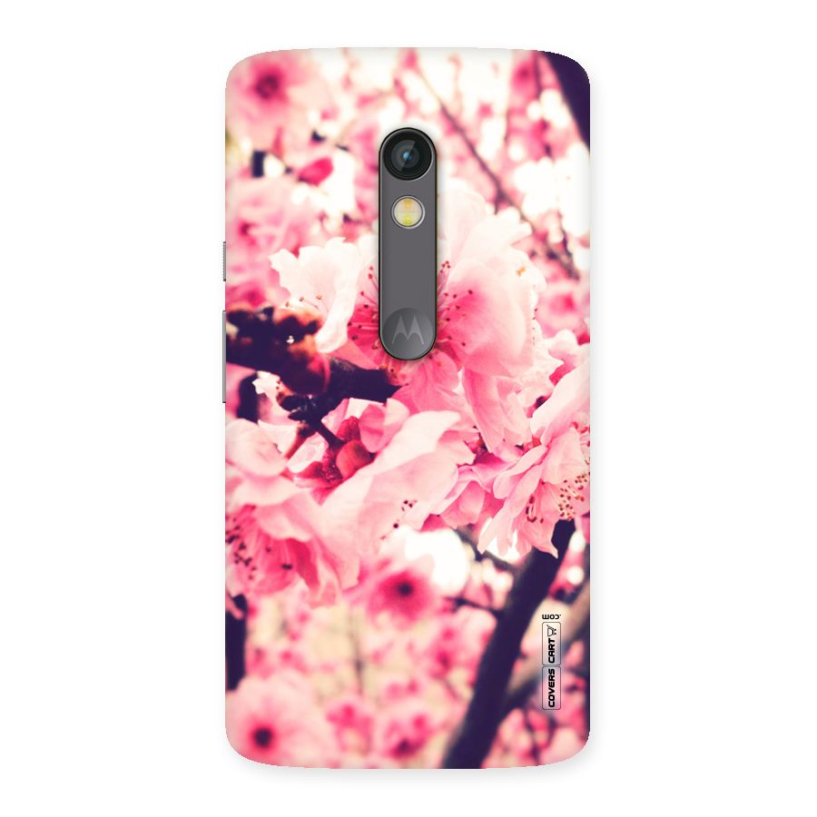 Pretty Pink Flowers Back Case for Moto X Play