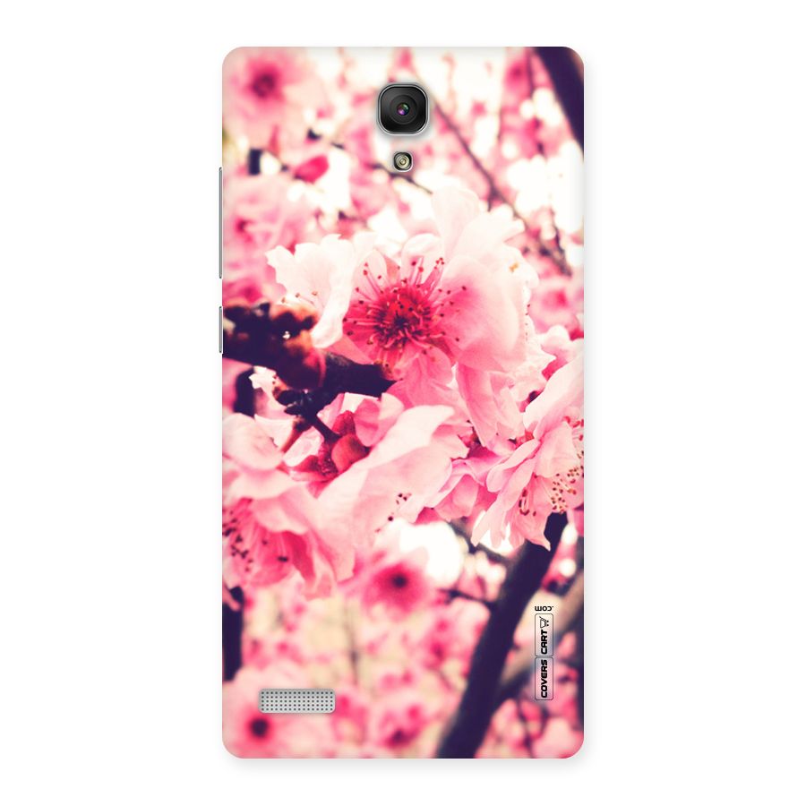 Pretty Pink Flowers Back Case for Redmi Note