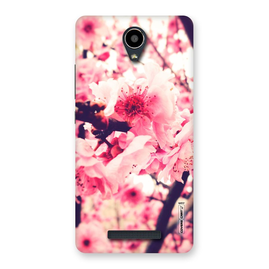 Pretty Pink Flowers Back Case for Redmi Note 2