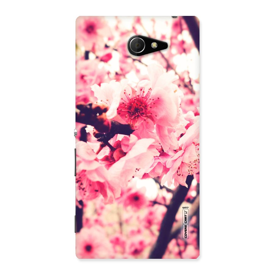 Pretty Pink Flowers Back Case for Sony Xperia M2