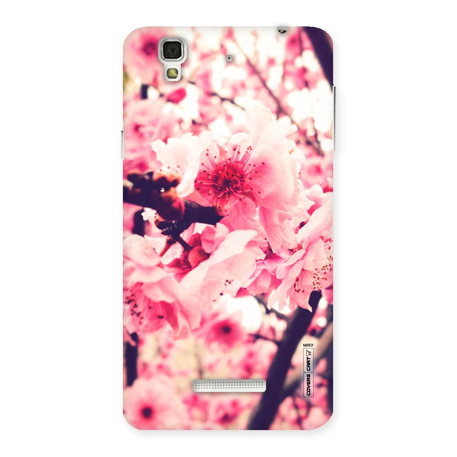 Pretty Pink Flowers Back Case for YU Yureka Plus