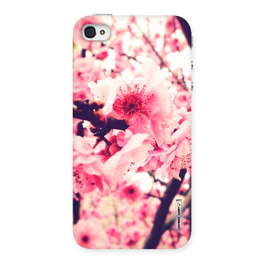 Pretty Pink Flowers Back Case for iPhone 4 4s