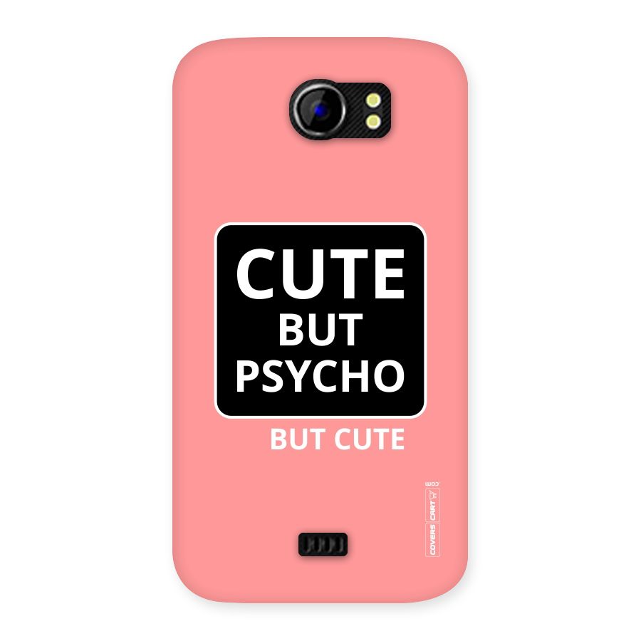 Psycho But Cute Back Case for Micromax Canvas 2 A110