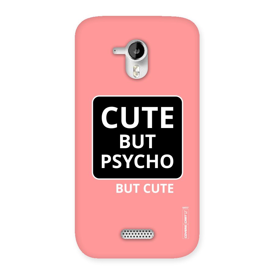 Psycho But Cute Back Case for Micromax Canvas HD A116
