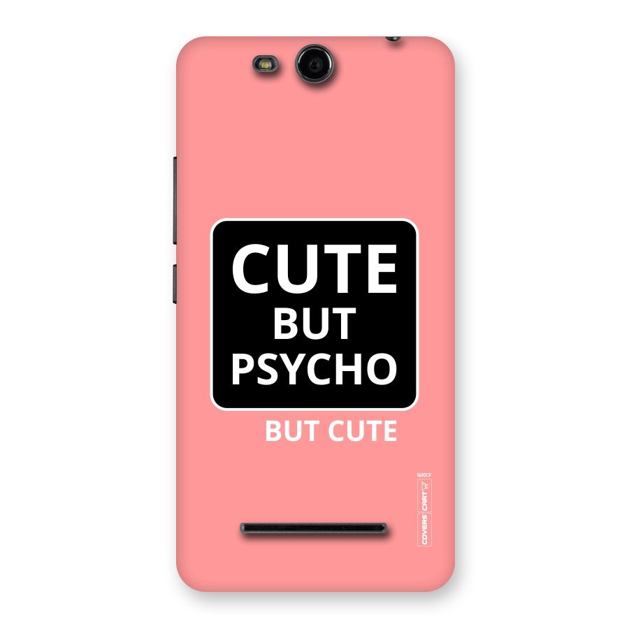 Psycho But Cute Back Case for Micromax Canvas Juice 3 Q392
