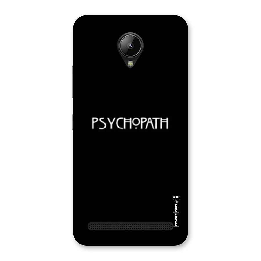 Psycopath Alert Back Case for Lenovo C2