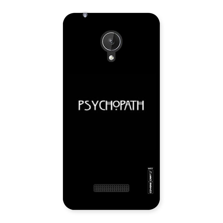 Psycopath Alert Back Case for Micromax Canvas Spark Q380