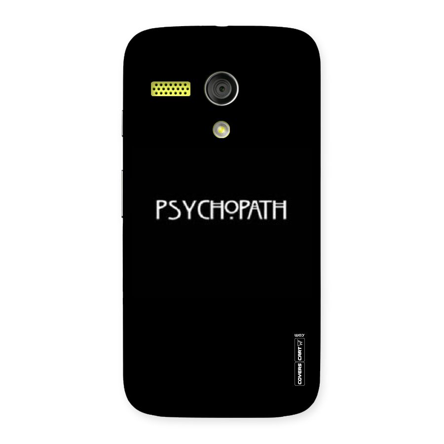 Psycopath Alert Back Case for Moto G