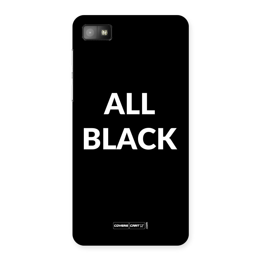 Raftaar All Black Back Case for Blackberry Z10