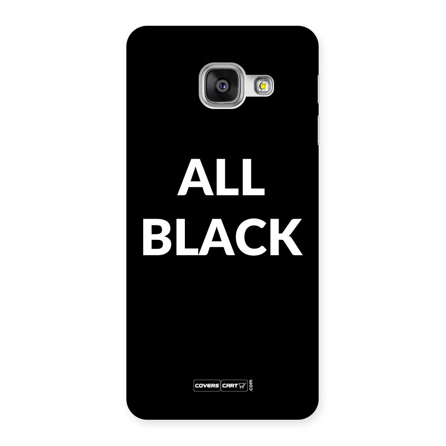 Raftaar All Black Back Case for Galaxy A3 2016