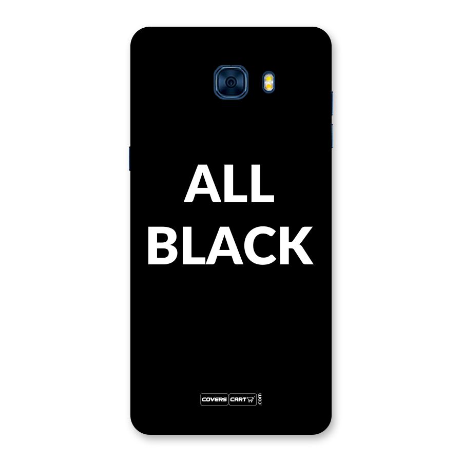 Raftaar All Black Back Case for Galaxy C7 Pro