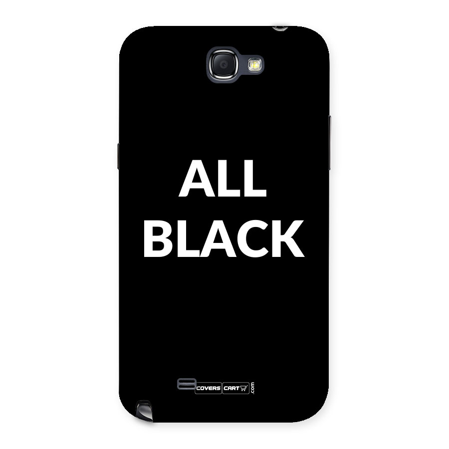 Raftaar All Black Back Case for Galaxy Note 2
