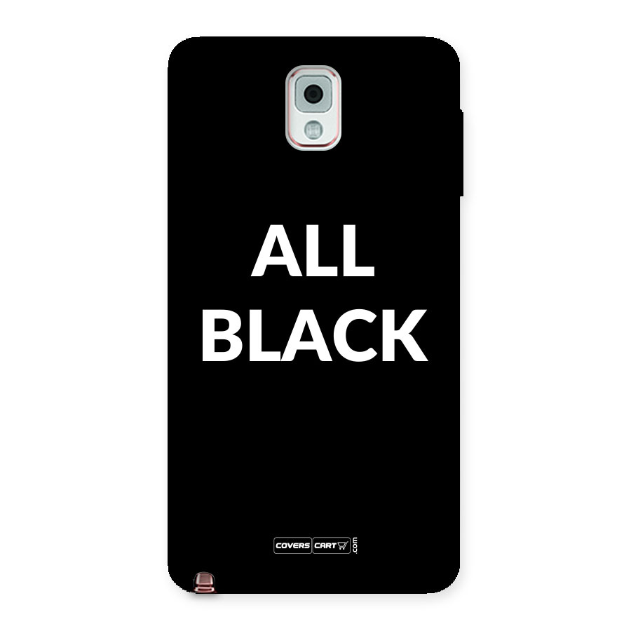 Raftaar All Black Back Case for Galaxy Note 3