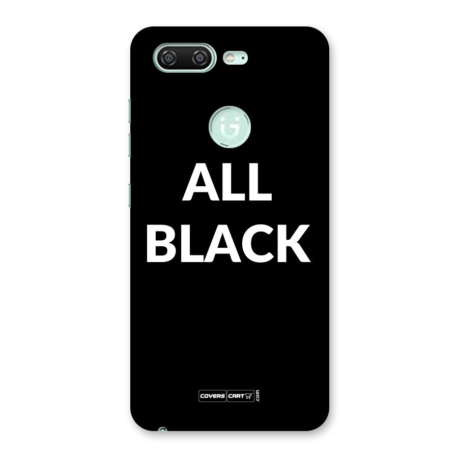 Raftaar All Black Back Case for Gionee S10