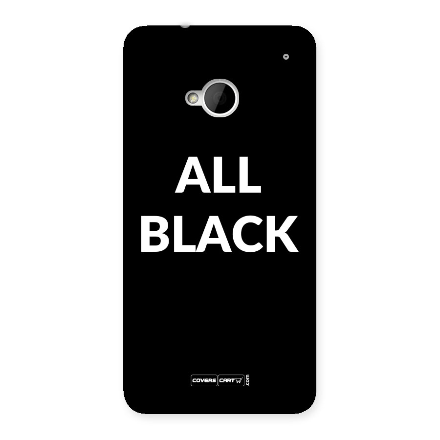 Raftaar All Black Back Case for HTC One M7