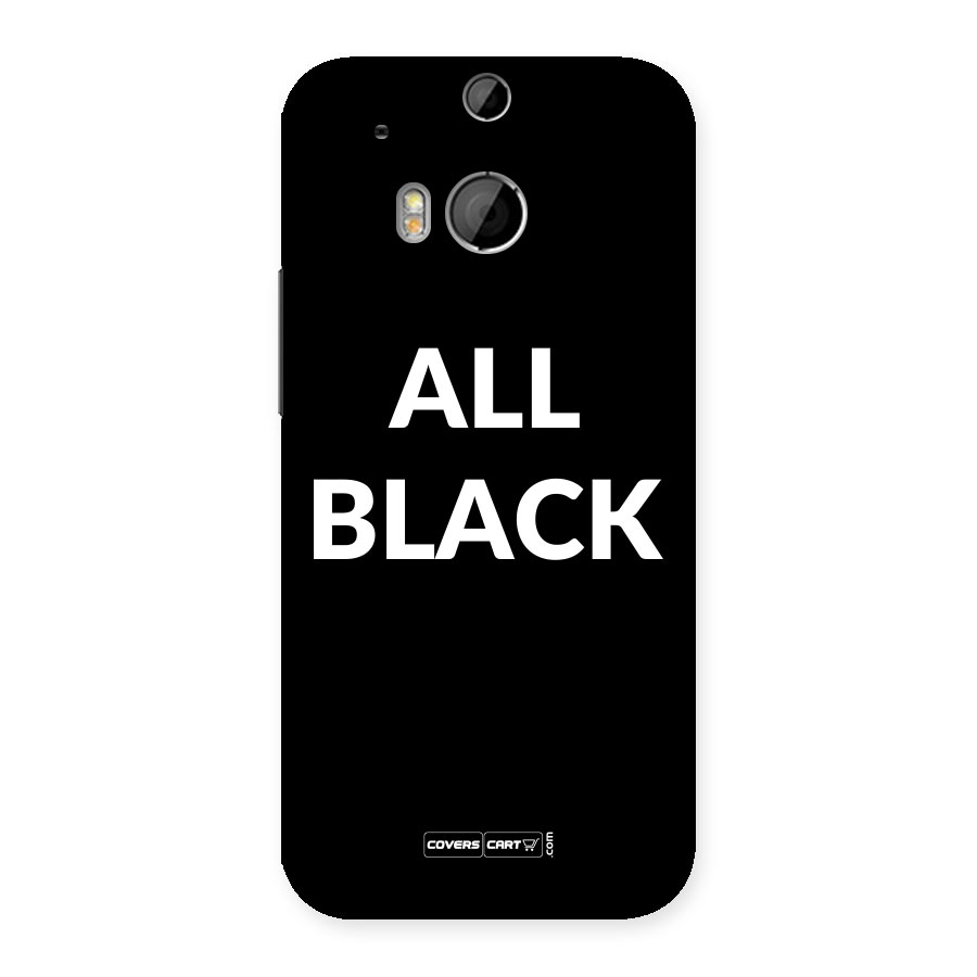 Raftaar All Black Back Case for HTC One M8