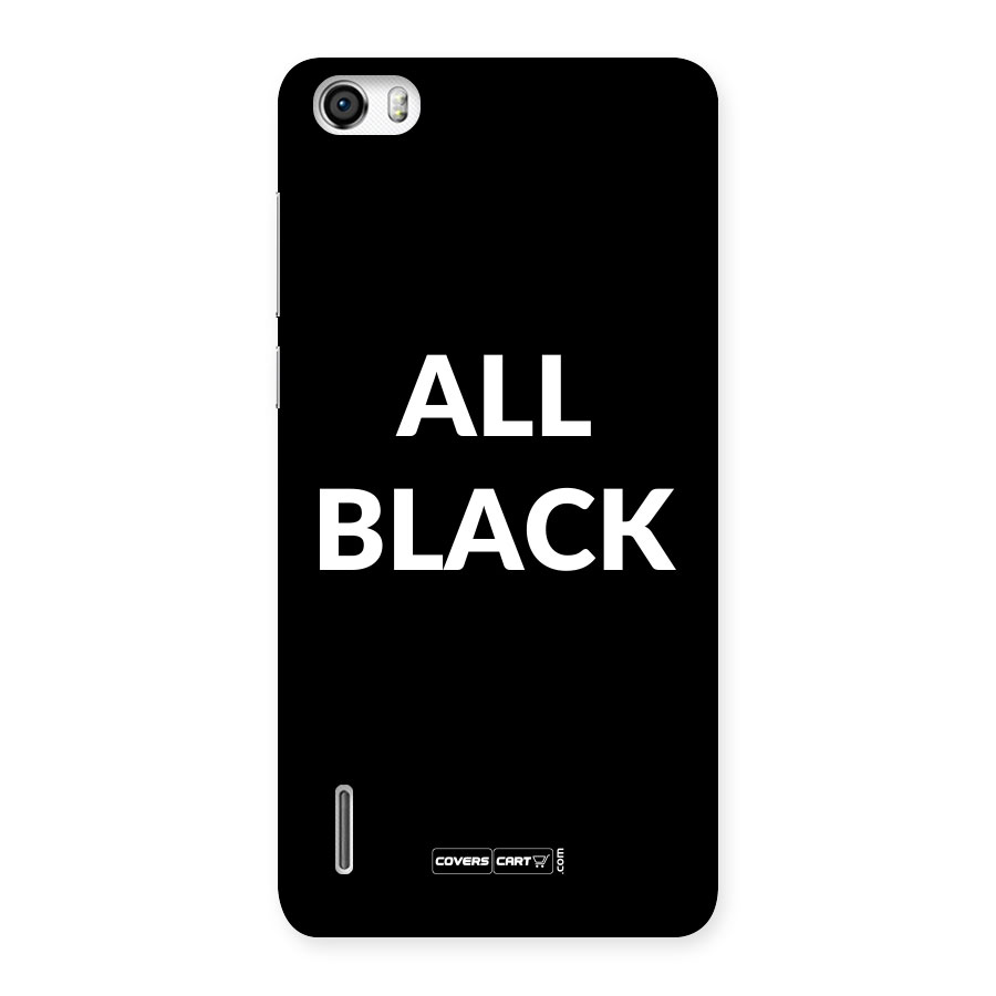 Raftaar All Black Back Case for Honor 6