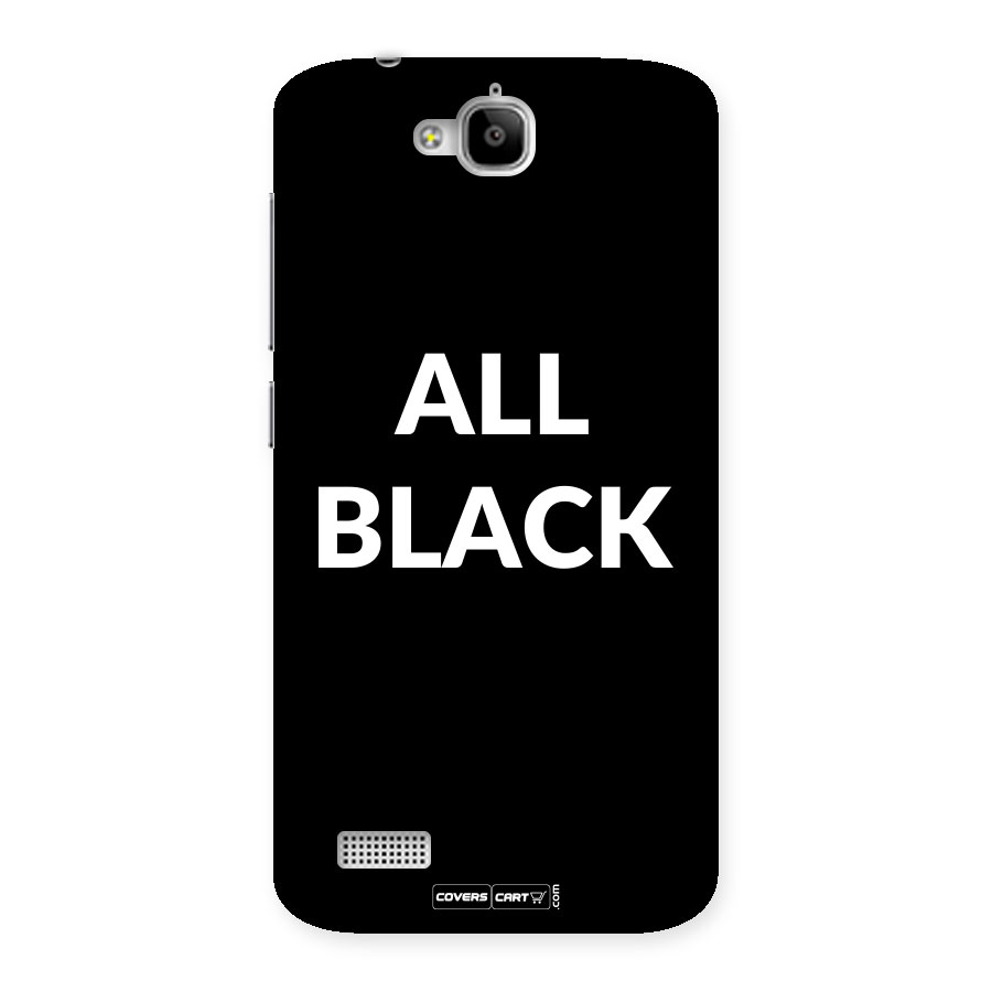 Raftaar All Black Back Case for Honor Holly