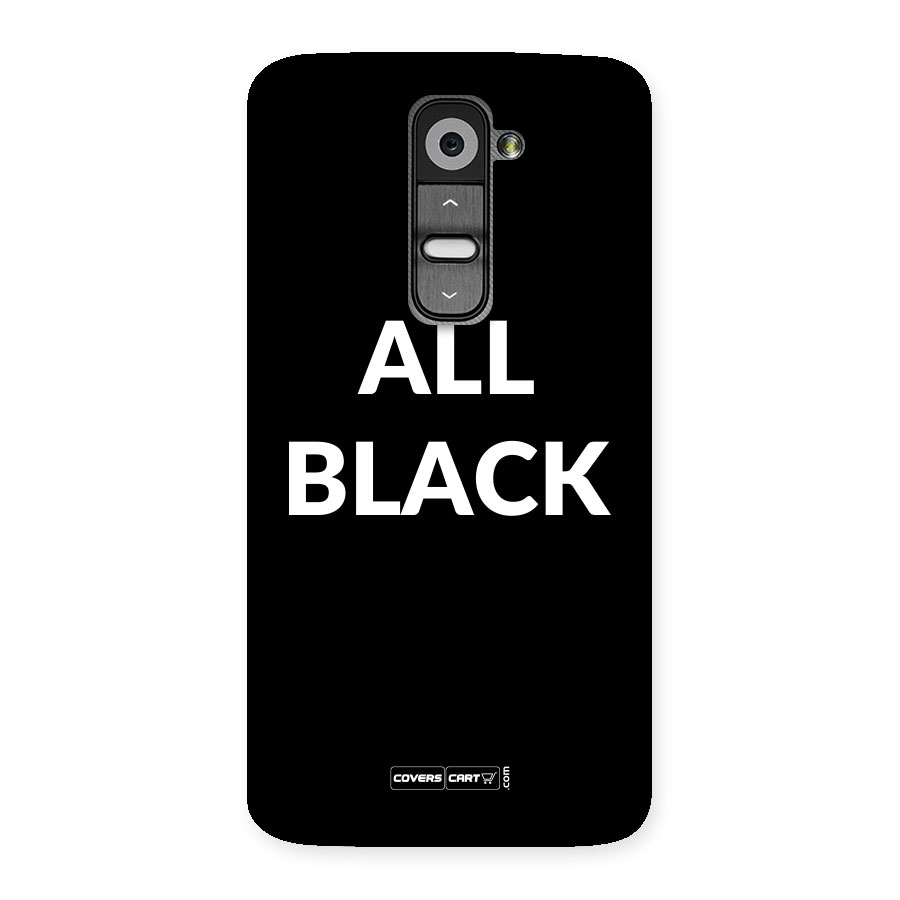 Raftaar All Black Back Case for LG G2