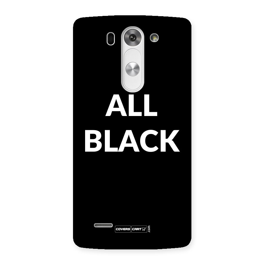 Raftaar All Black Back Case for LG G3 Beat