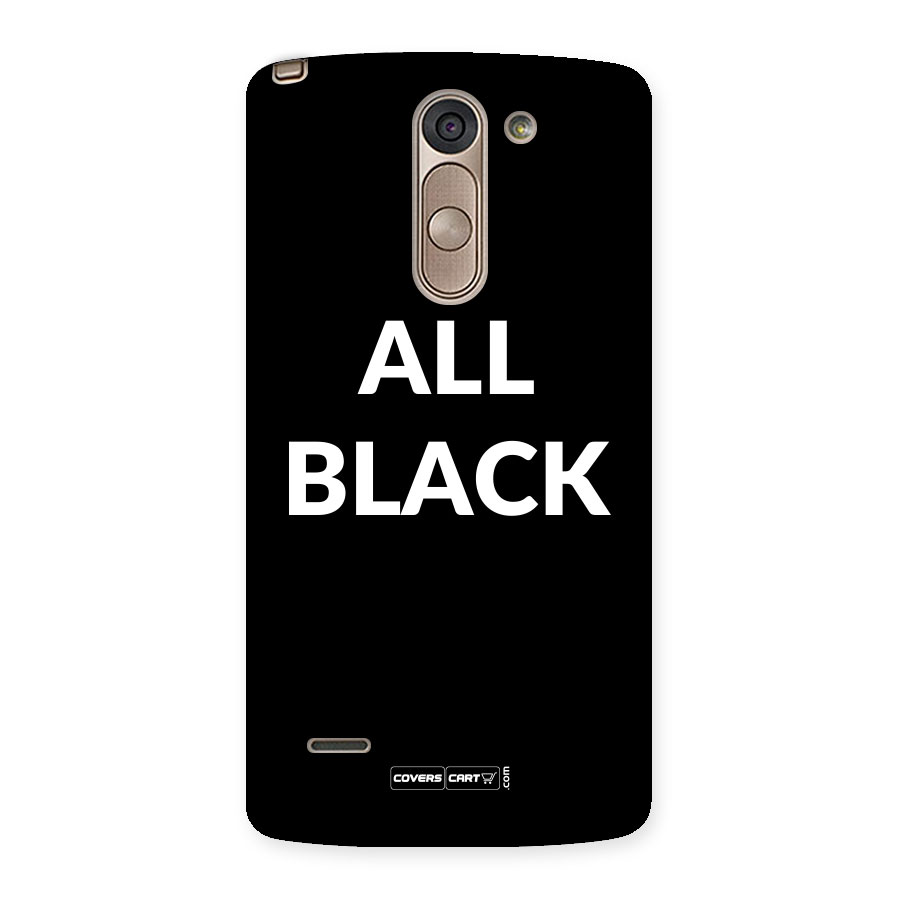 Raftaar All Black Back Case for LG G3 Stylus