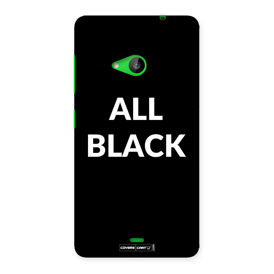Raftaar All Black Back Case for Lumia 535