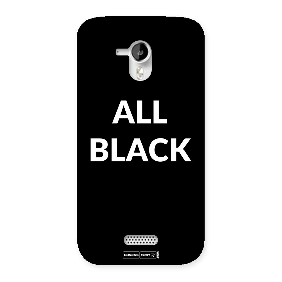 Raftaar All Black Back Case for Micromax Canvas HD A116