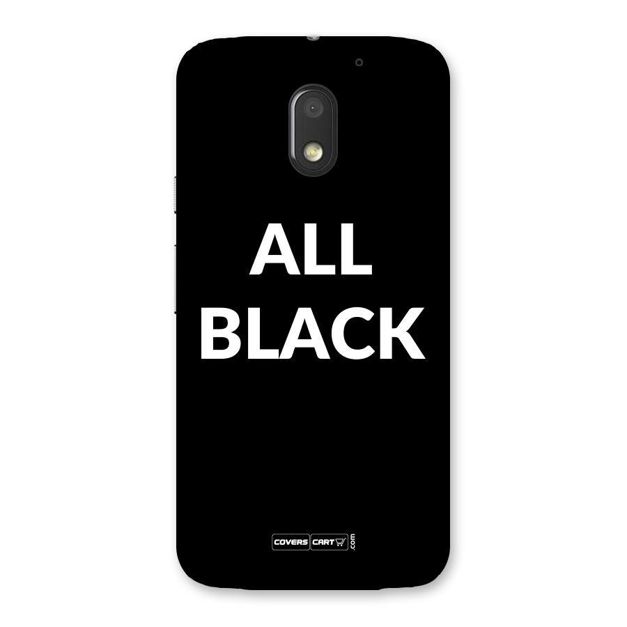 Raftaar All Black Back Case for Moto E3 Power