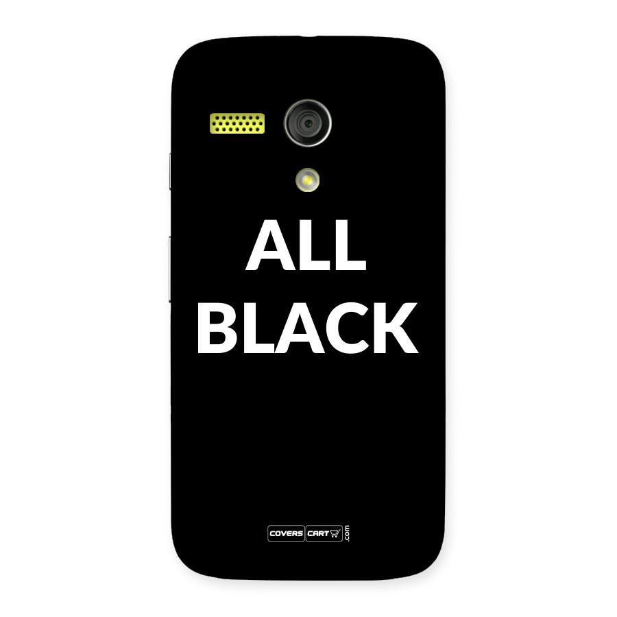Raftaar All Black Back Case for Moto G