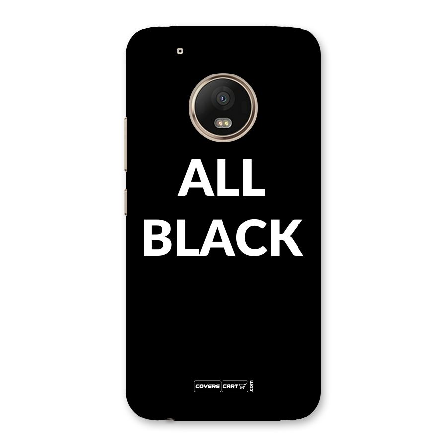 Raftaar All Black Back Case for Moto G5 Plus