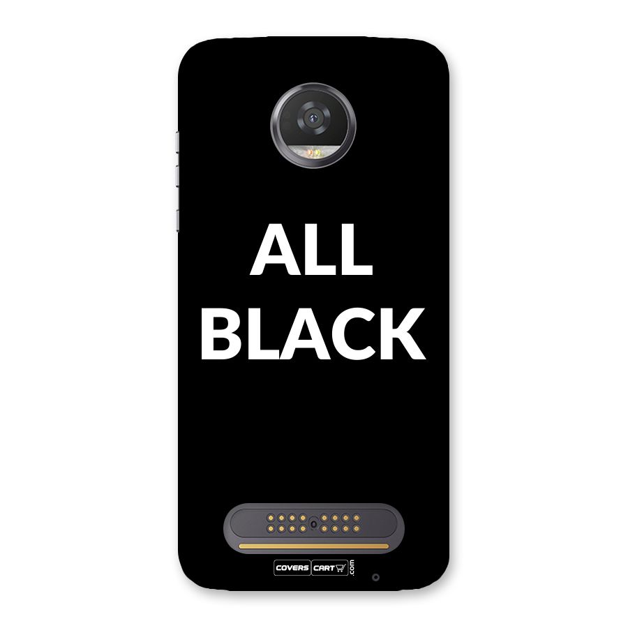 Raftaar All Black Back Case for Moto Z2 Play