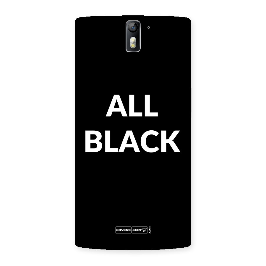 Raftaar All Black Back Case for One Plus One