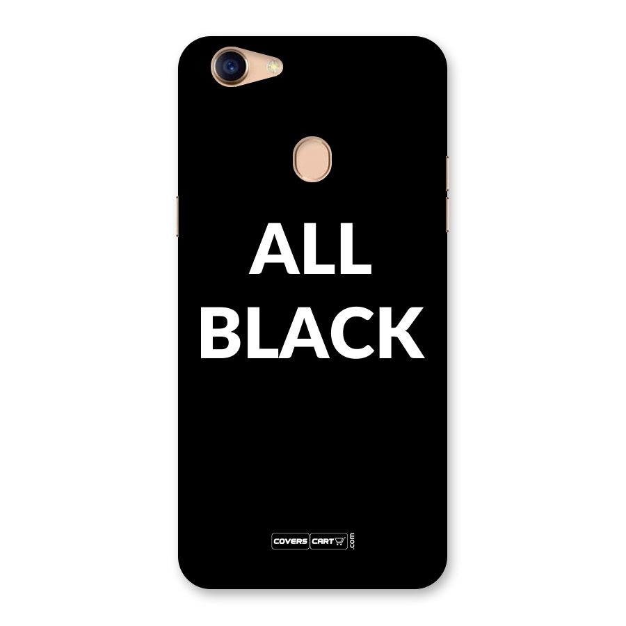 Raftaar All Black Back Case for Oppo F5