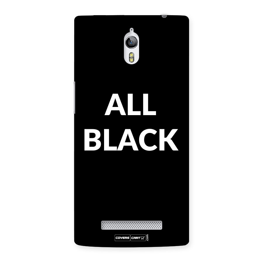 Raftaar All Black Back Case for Oppo Find 7