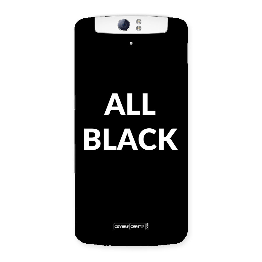 Raftaar All Black Back Case for Oppo N1