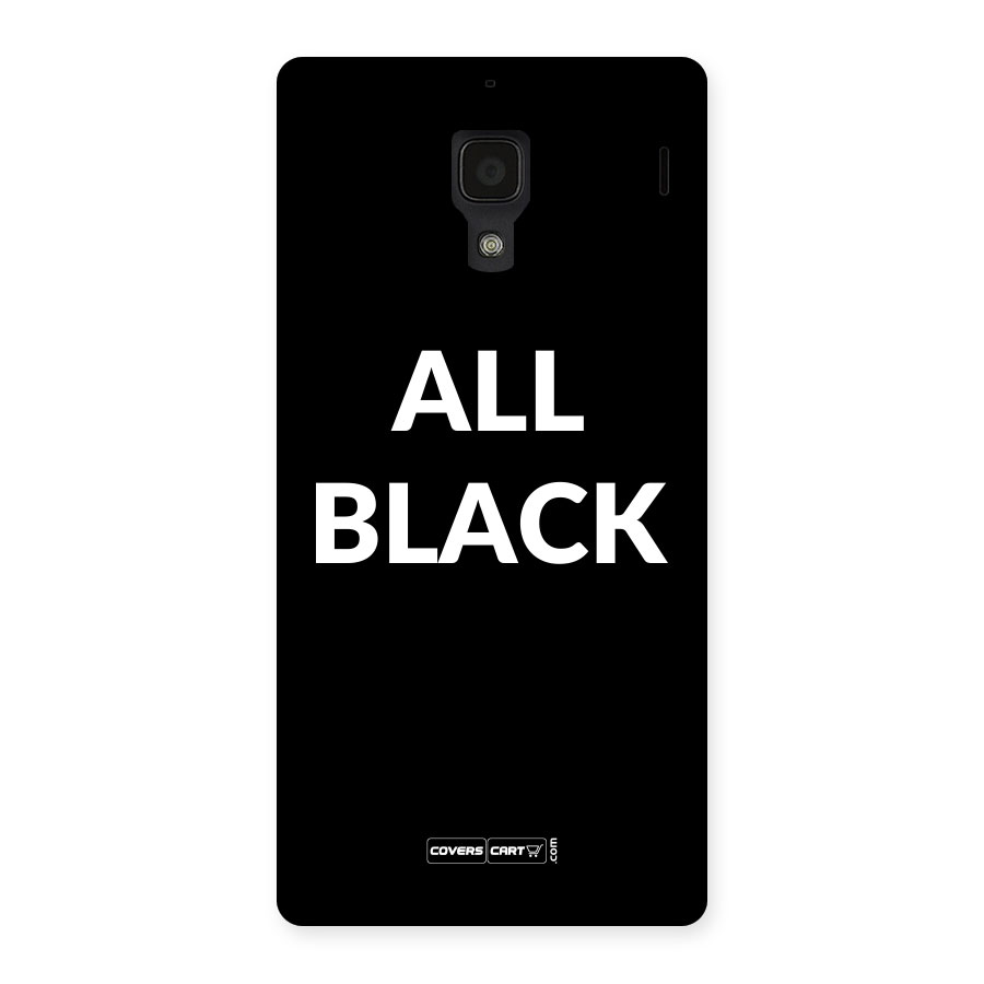 Raftaar All Black Back Case for Redmi 1S