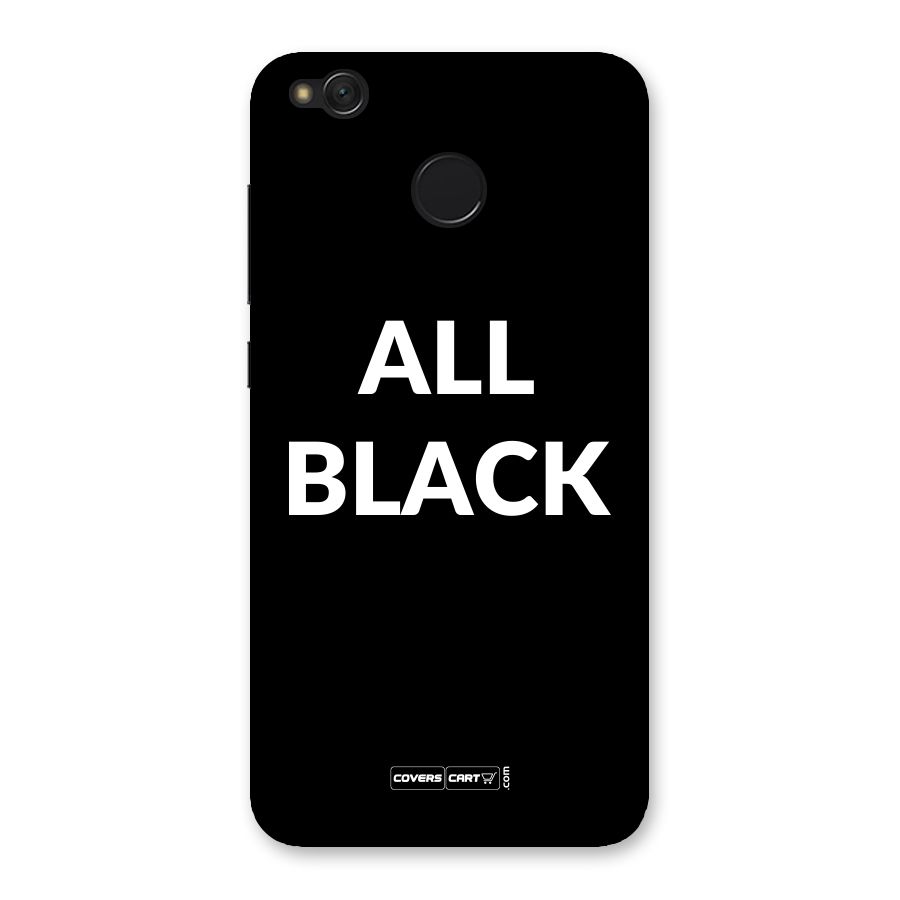 Raftaar All Black Back Case for Redmi 4