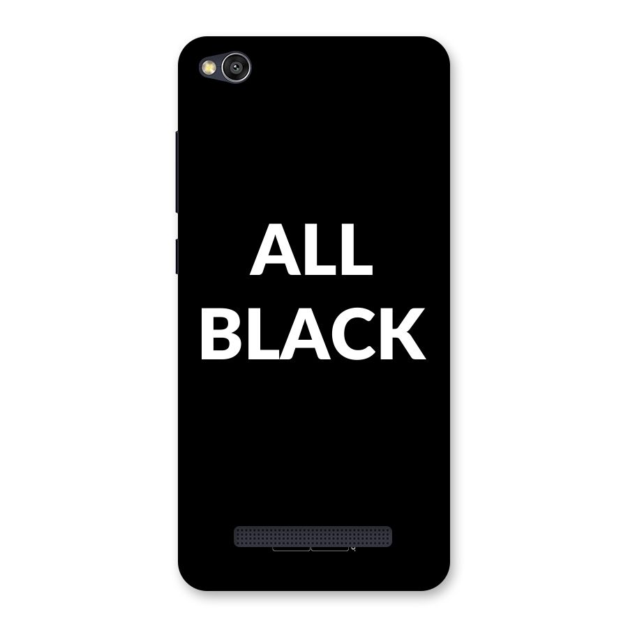 Raftaar All Black Back Case for Redmi 4A