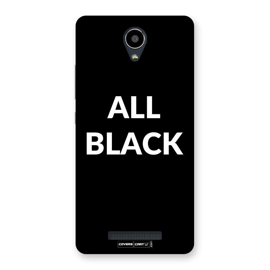 Raftaar All Black Back Case for Redmi Note 2
