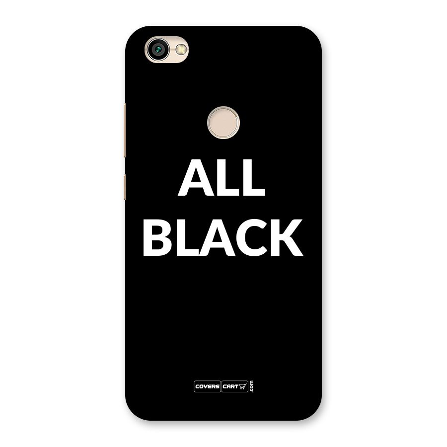 Raftaar All Black Back Case for Redmi Y1 2017