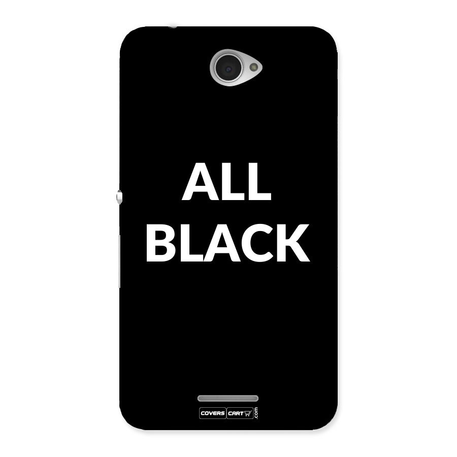 Raftaar All Black Back Case for Sony Xperia E4