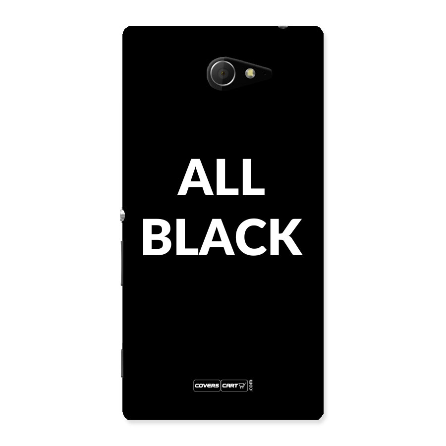 Raftaar All Black Back Case for Sony Xperia M2