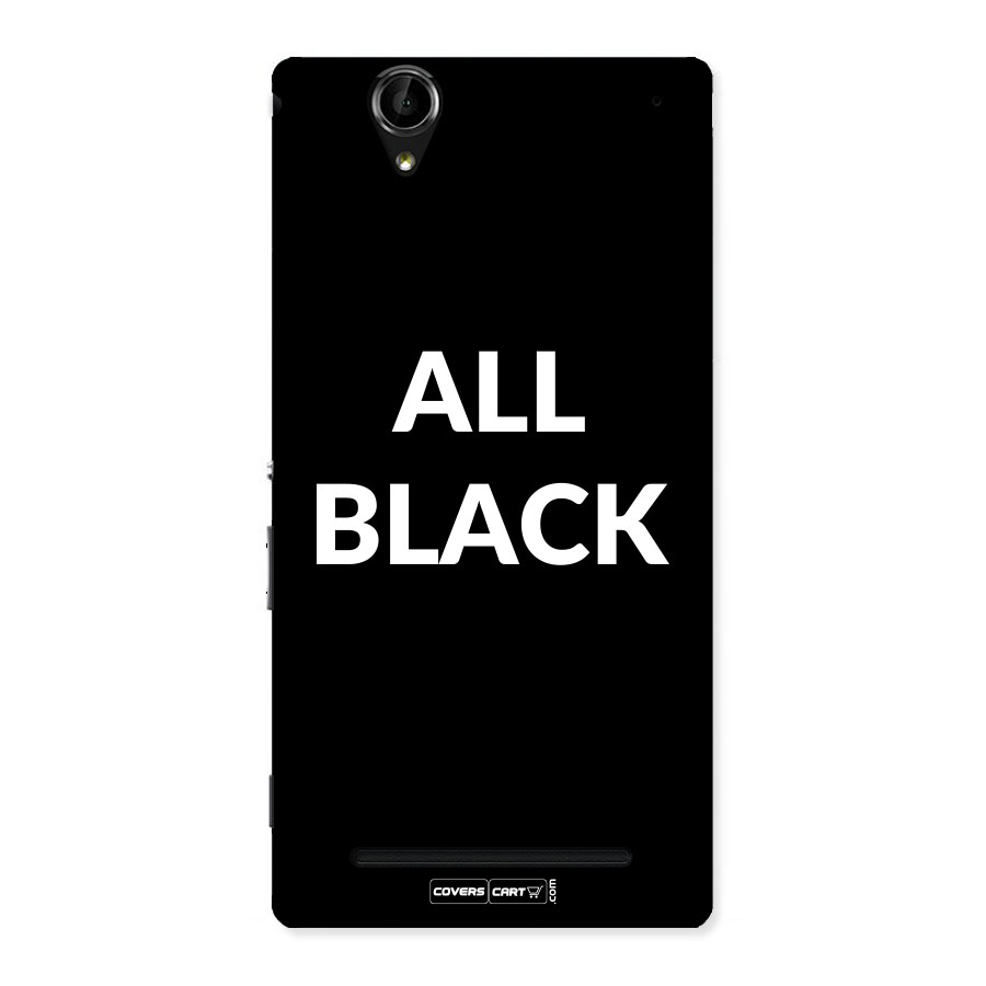 Raftaar All Black Back Case for Sony Xperia T2