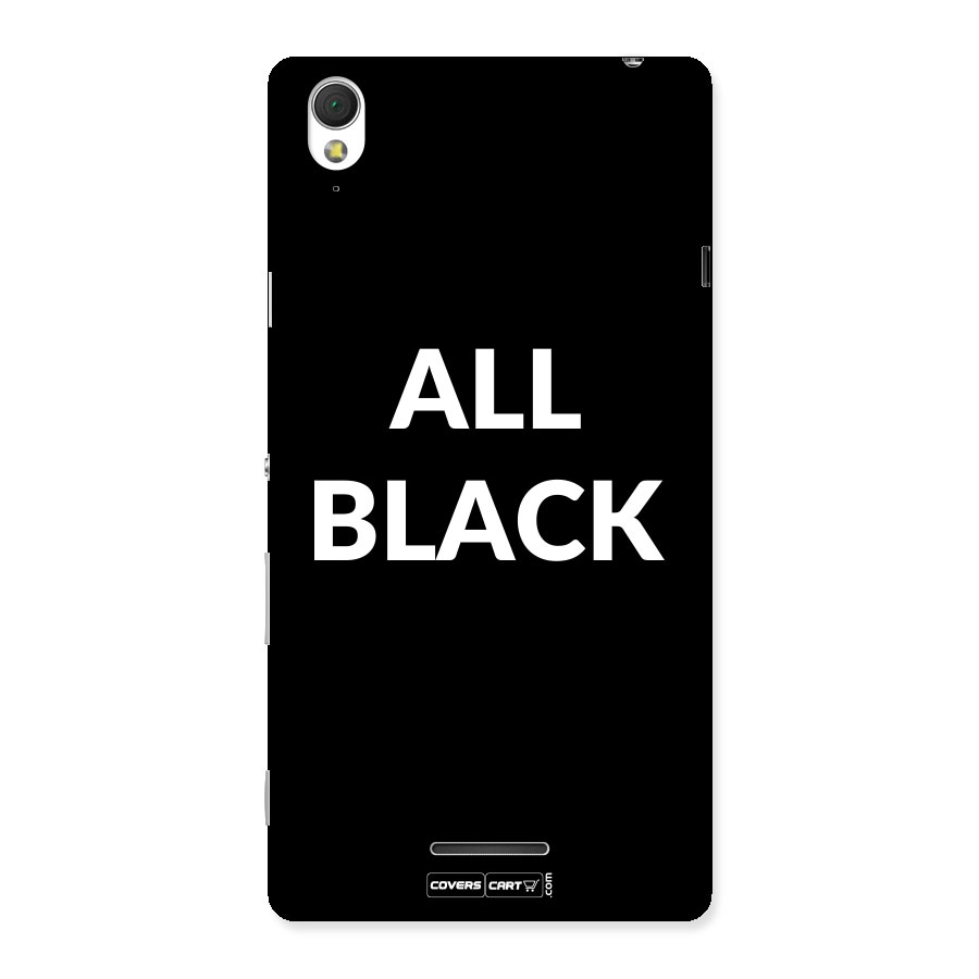 Raftaar All Black Back Case for Sony Xperia T3