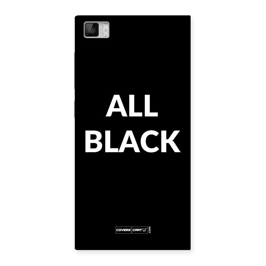 Raftaar All Black Back Case for Xiaomi Mi3