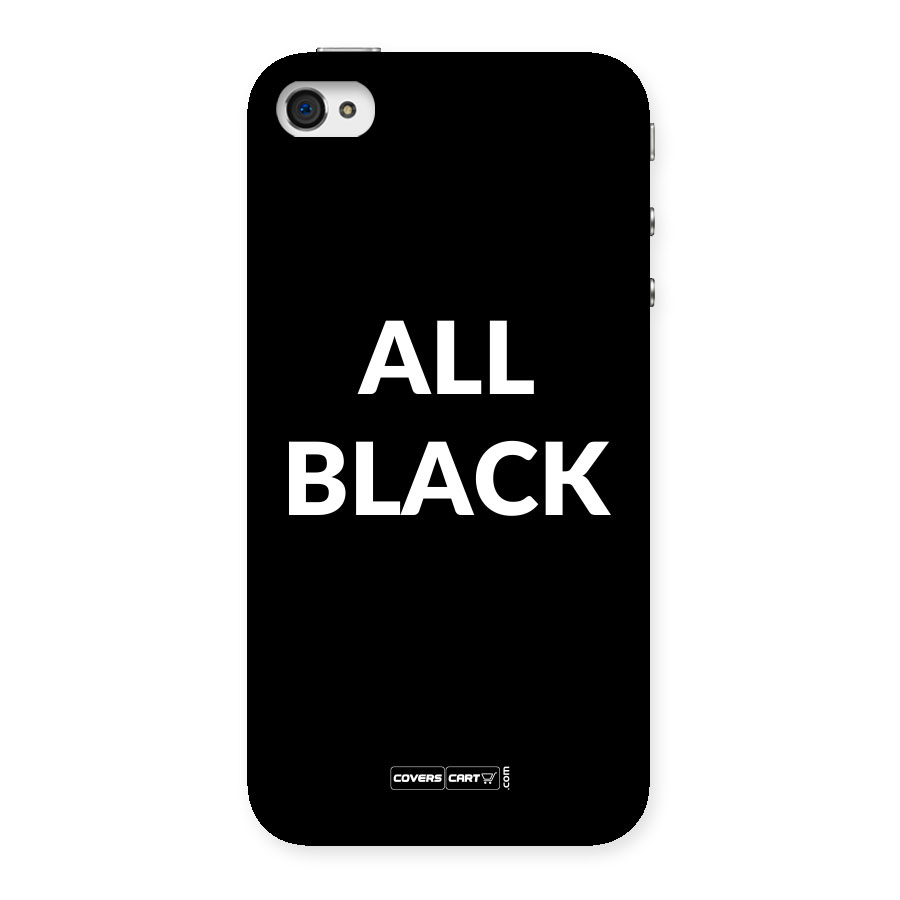 Raftaar All Black Back Case for iPhone 4 4s