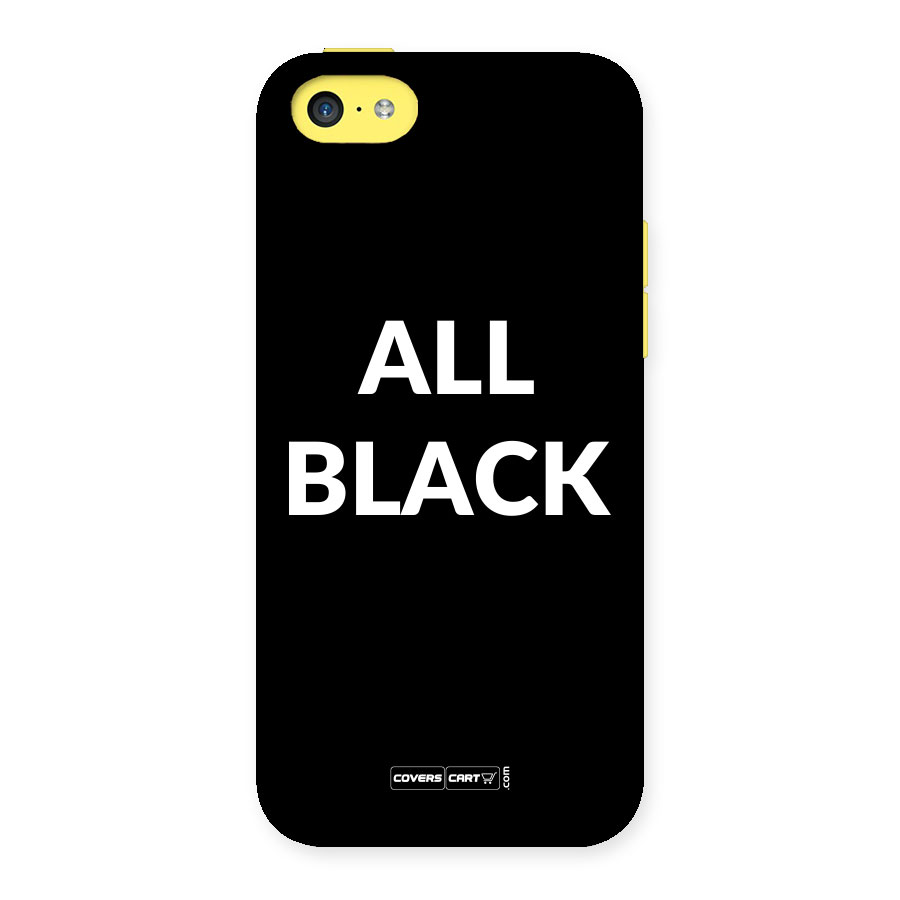 Raftaar All Black Back Case for iPhone 5C