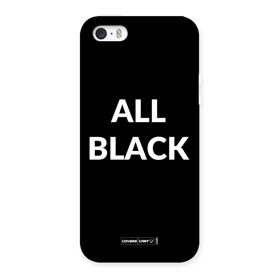 Raftaar All Black Back Case for iPhone SE