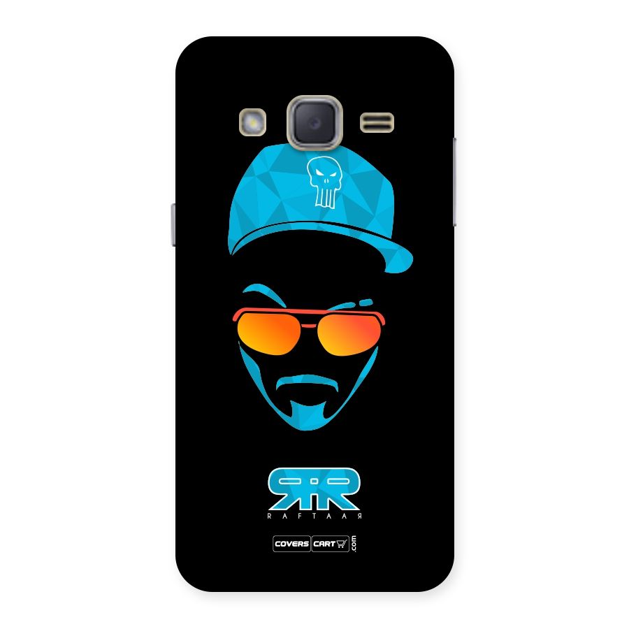 Raftaar Black and Blue Back Case for Galaxy J2