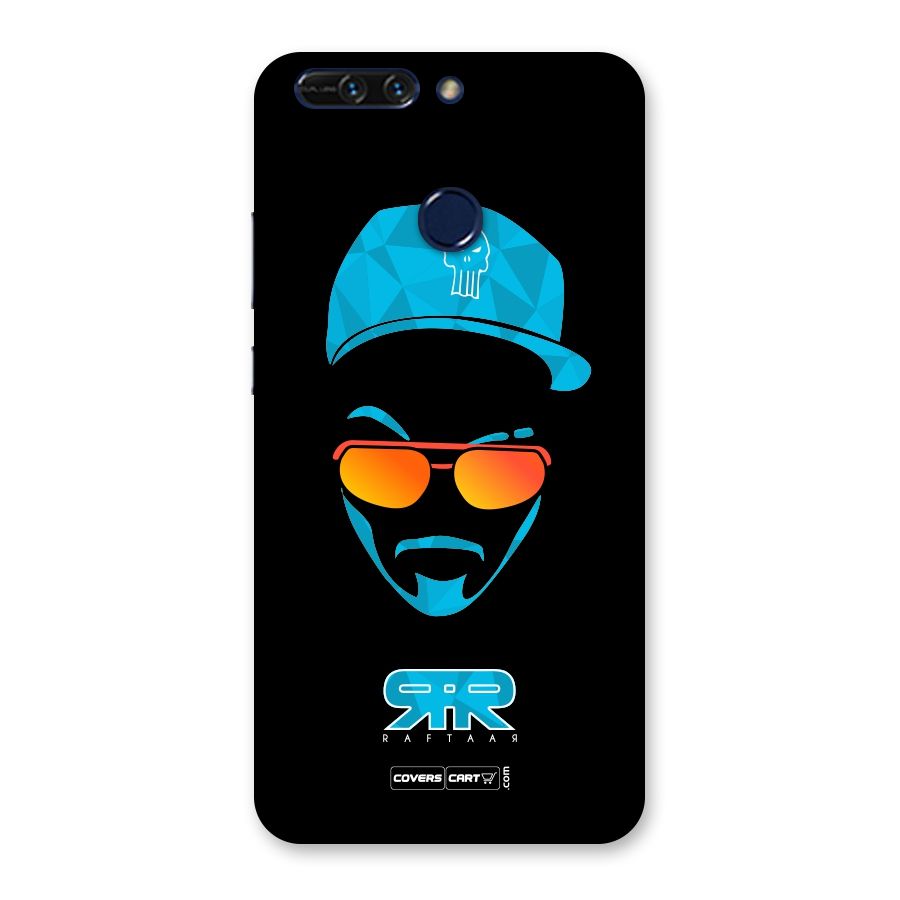 Raftaar Black and Blue Back Case for Honor 8 Pro